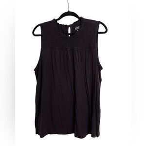 Croft & Barrow Black Sleeveless Top sz 1x